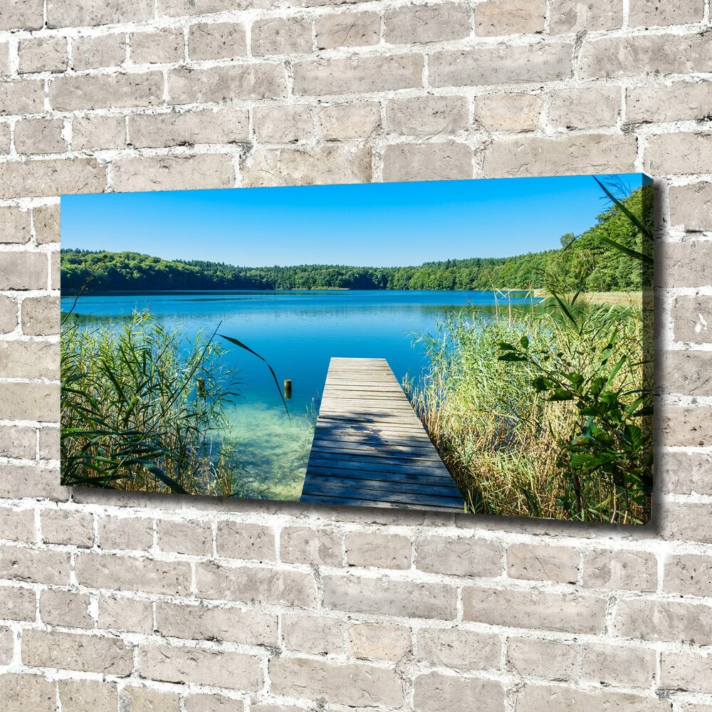 Tableau imprimé sur toile Embarcadère au bord du lac