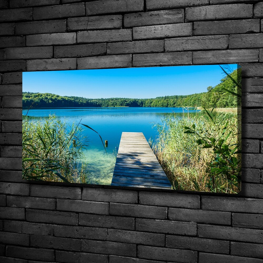 Tableau imprimé sur toile Embarcadère au bord du lac