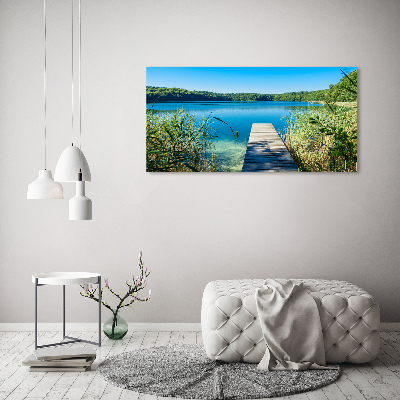 Tableau imprimé sur toile Embarcadère au bord du lac