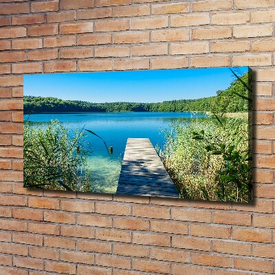 Tableau imprimé sur toile Embarcadère au bord du lac