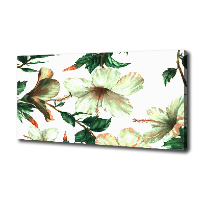 Tableau toile imprimée Fleurs d'hibiscus