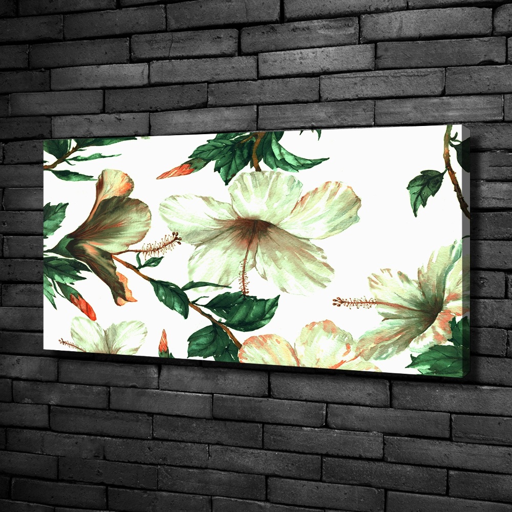 Tableau toile imprimée Fleurs d'hibiscus