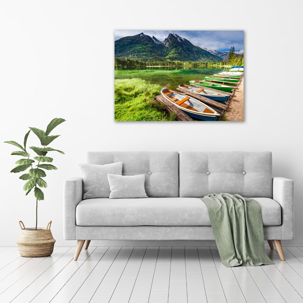 Tableau photo sur toile Bateaux sur un lac