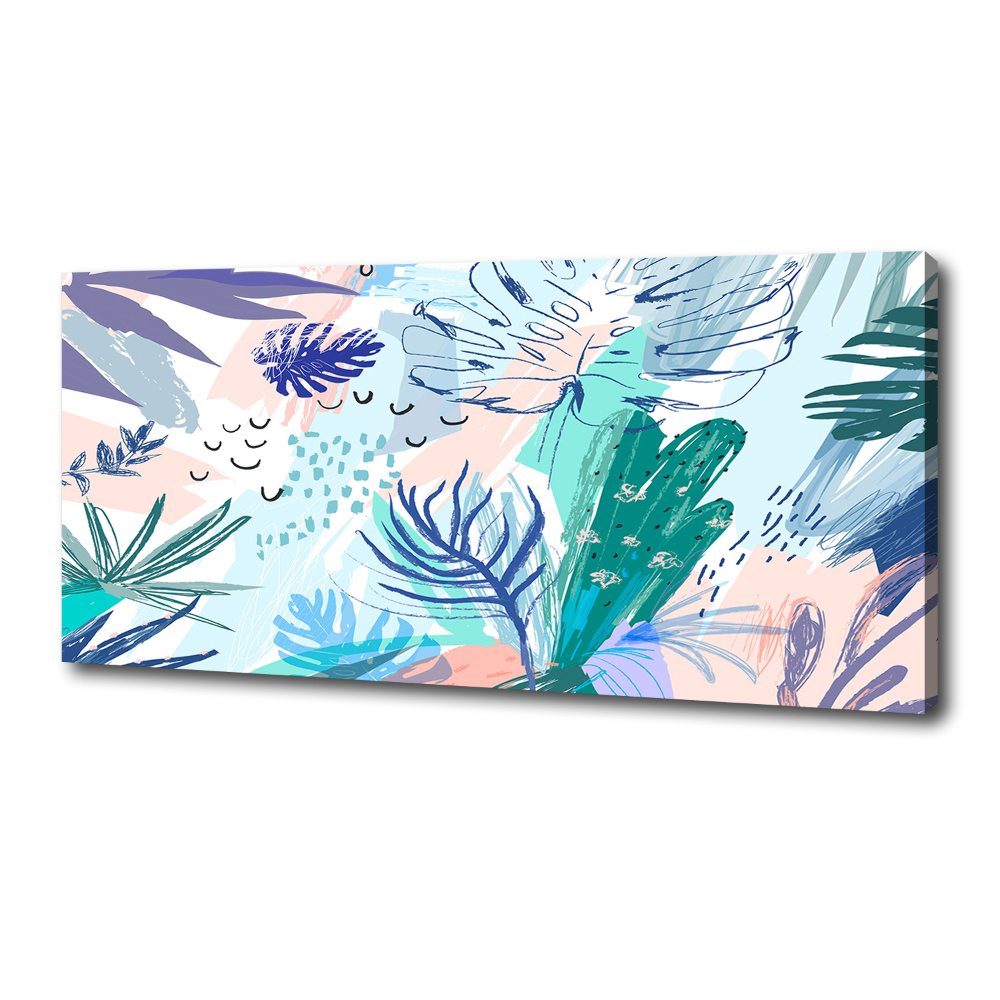 Tableau mural sur toile Feuillets tropicaux