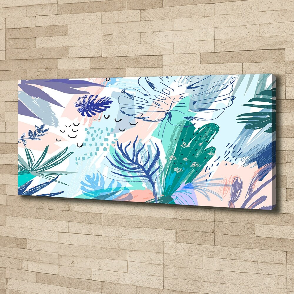 Tableau mural sur toile Feuillets tropicaux