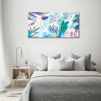 Tableau mural sur toile Feuillets tropicaux