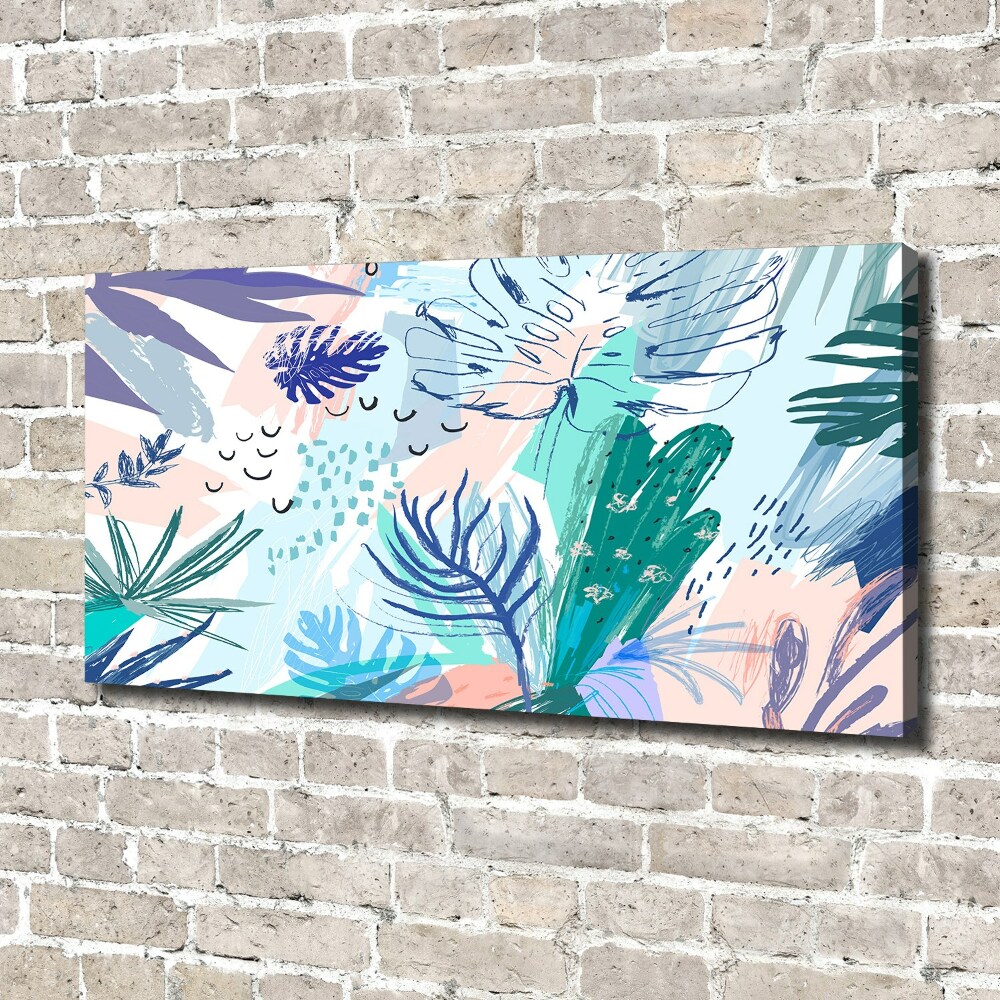 Tableau mural sur toile Feuillets tropicaux