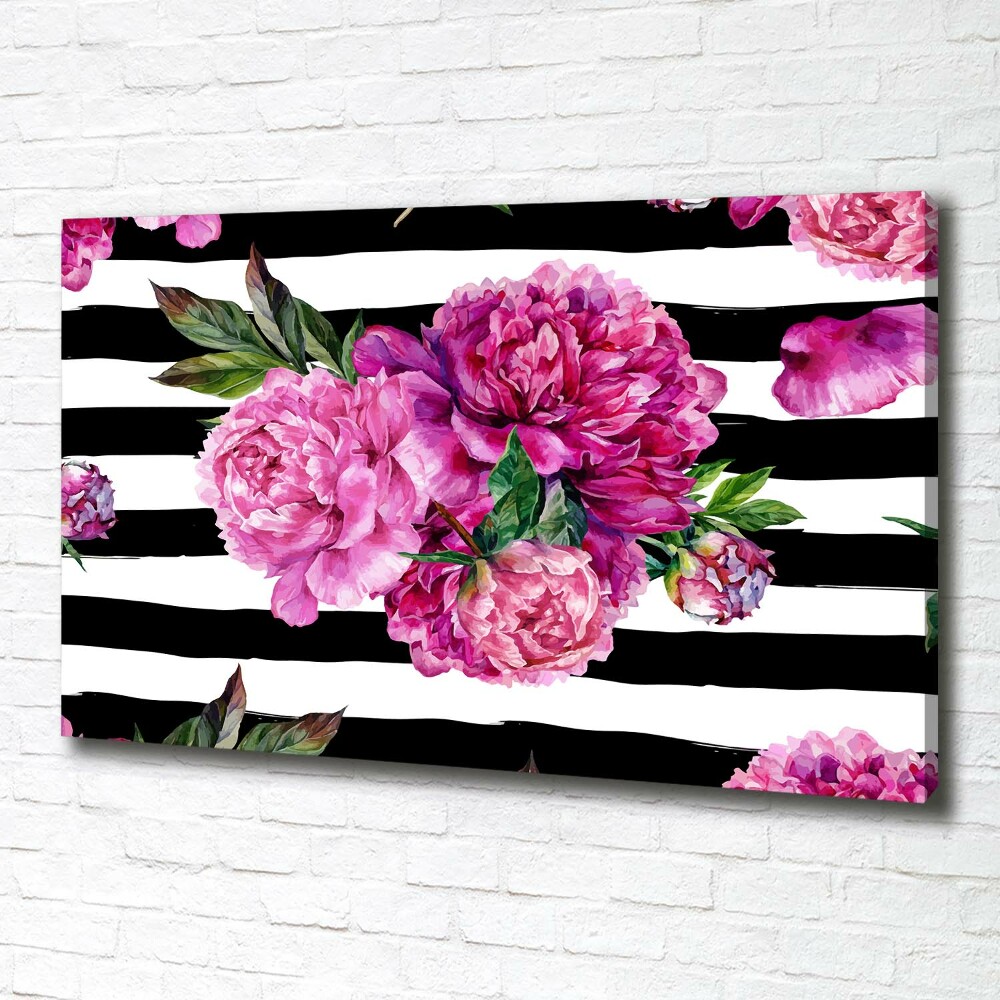 Tableau imprimé sur toile Pivointes roses