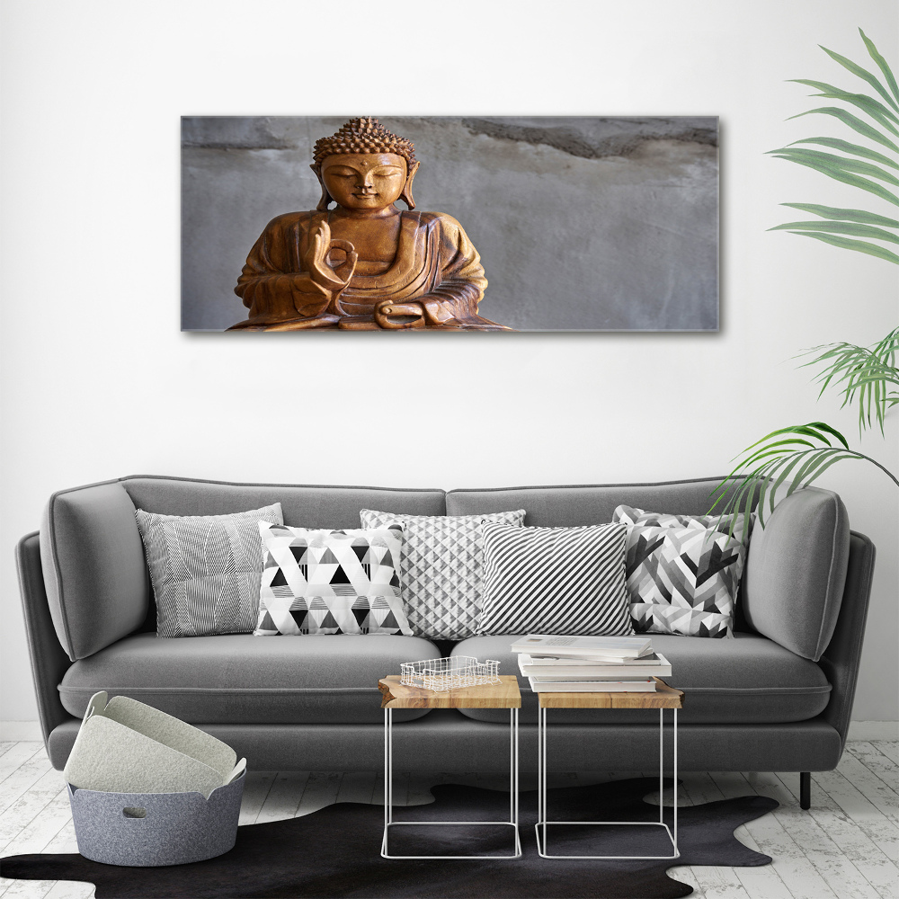 Tableau sur toile Bouddha en bois