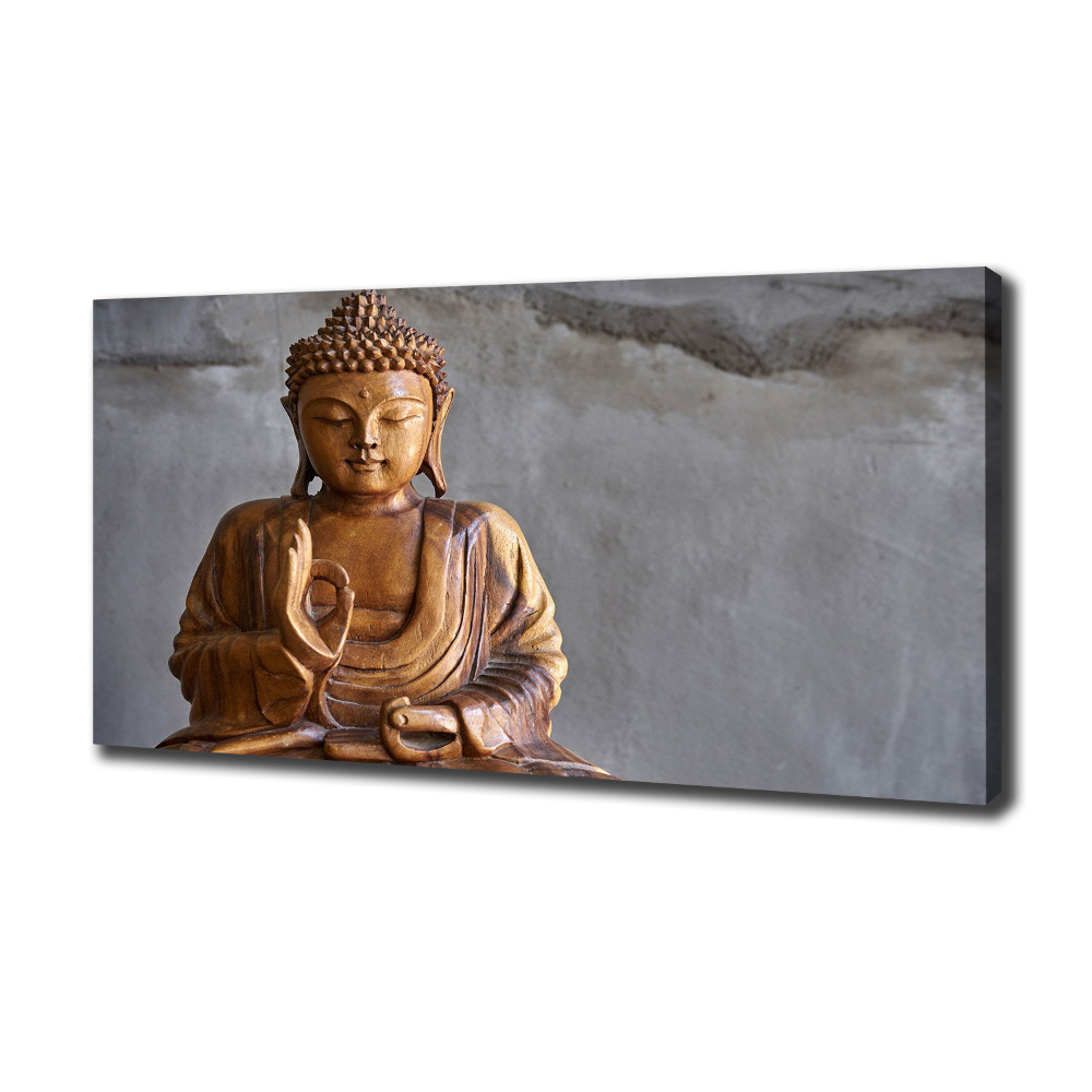 Tableau sur toile Bouddha en bois