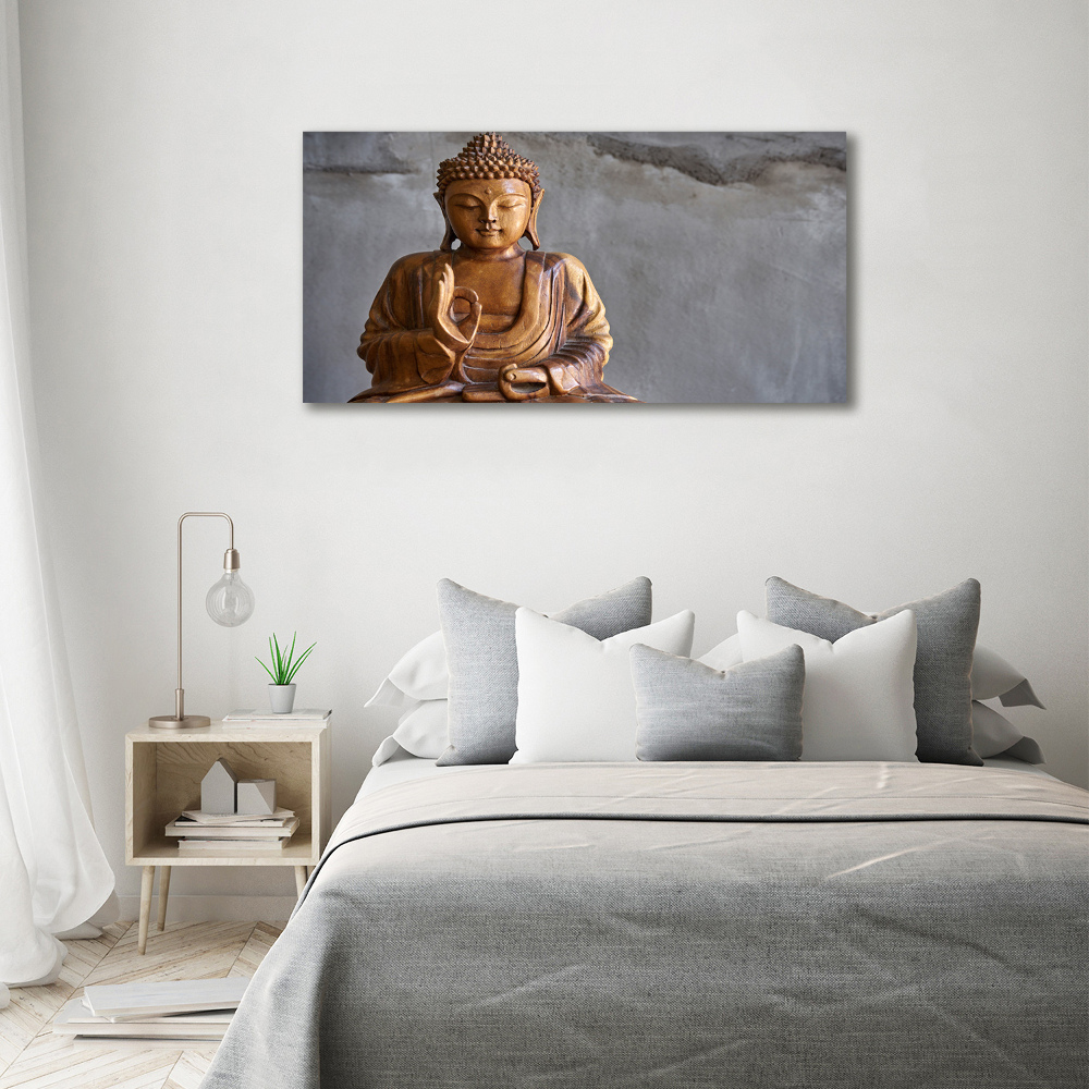 Tableau sur toile Bouddha en bois