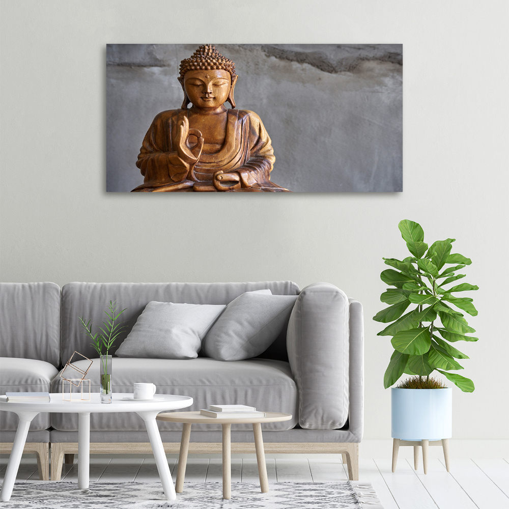 Tableau sur toile Bouddha en bois