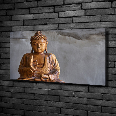 Tableau sur toile Bouddha en bois