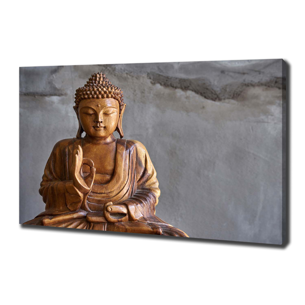 Tableau sur toile Bouddha en bois