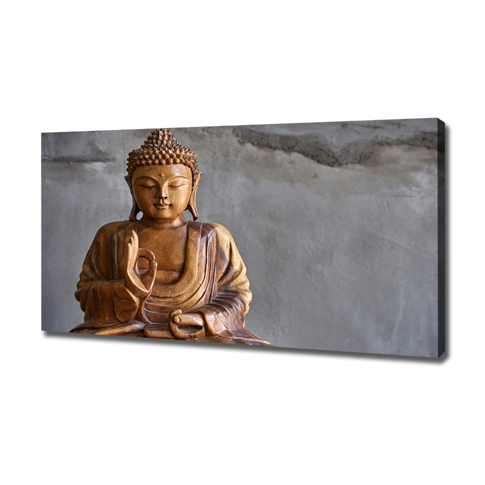 Tableau sur toile Bouddha en bois