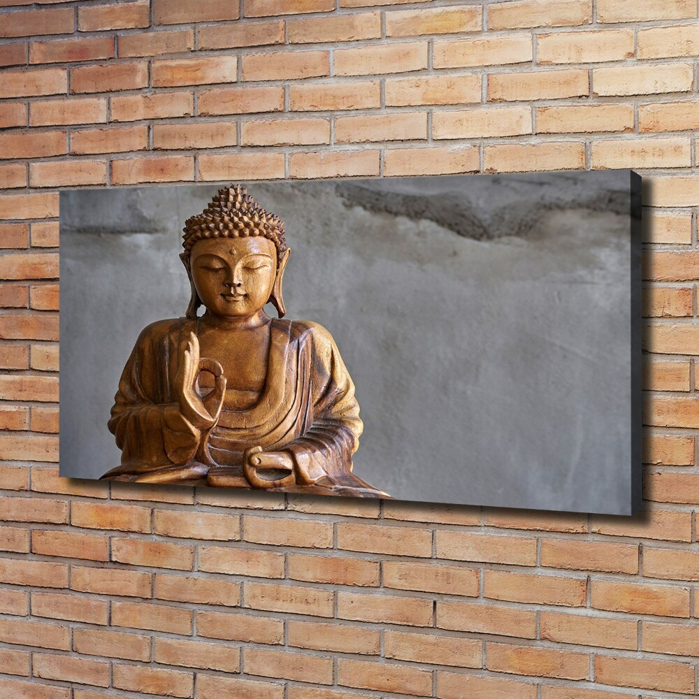 Tableau sur toile Bouddha en bois