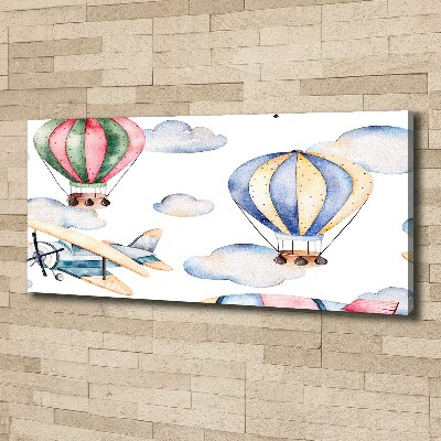 Tableau mural sur toile Avions et ballons