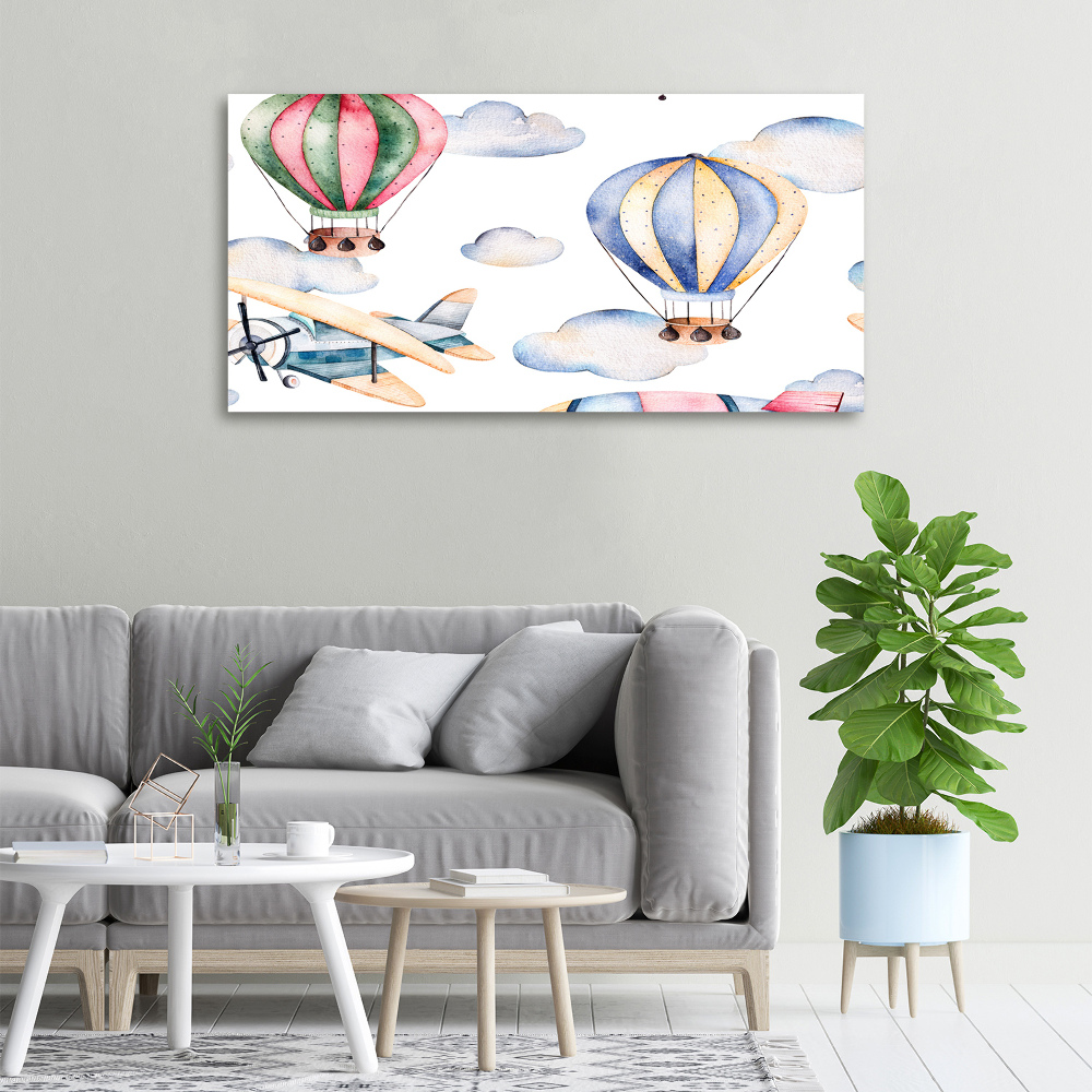 Tableau mural sur toile Avions et ballons