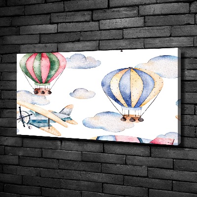 Tableau mural sur toile Avions et ballons