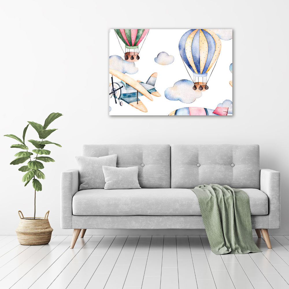 Tableau mural sur toile Avions et ballons