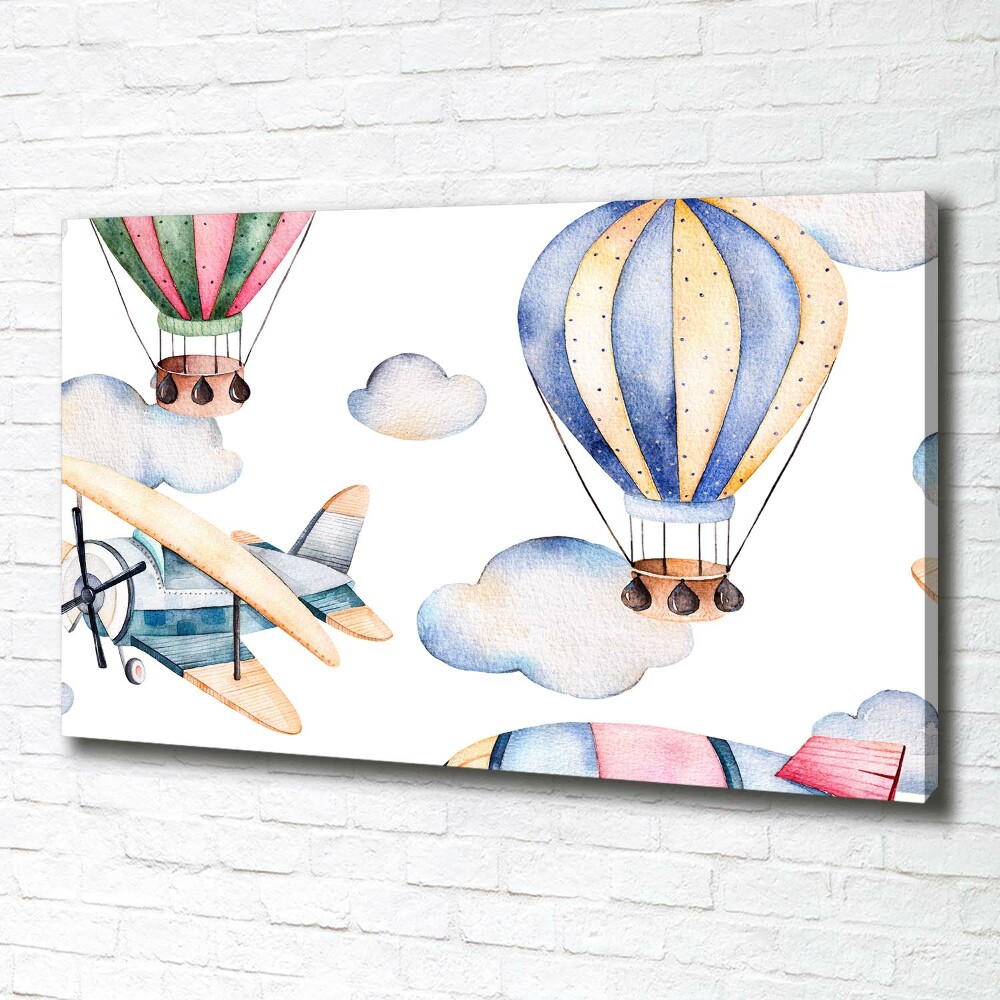 Tableau mural sur toile Avions et ballons