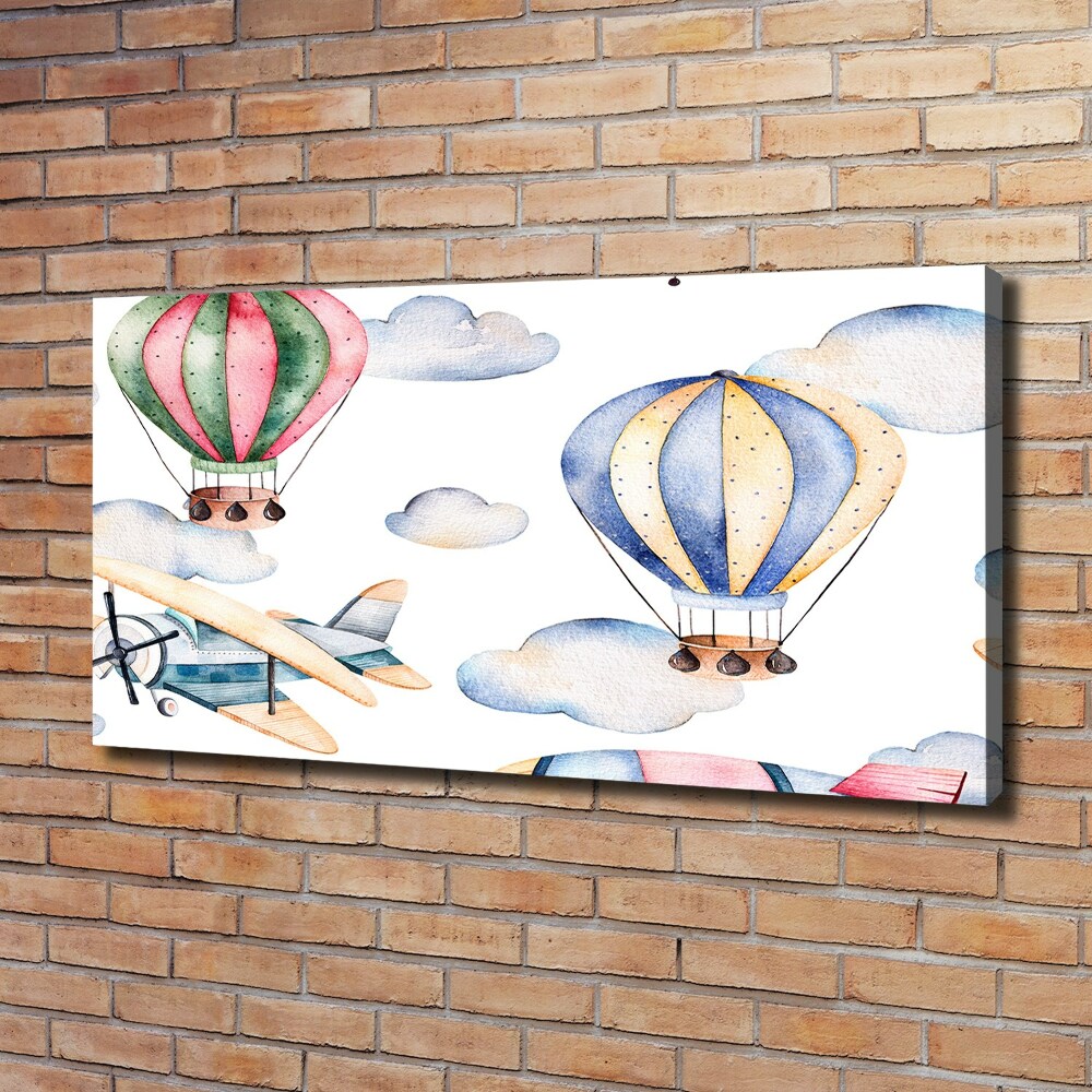 Tableau mural sur toile Avions et ballons