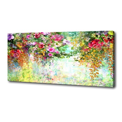 Tableau toile imprimée Fleurs multicolores