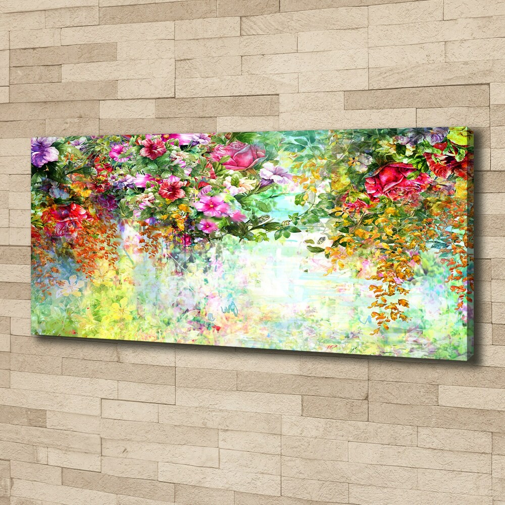 Tableau toile imprimée Fleurs multicolores