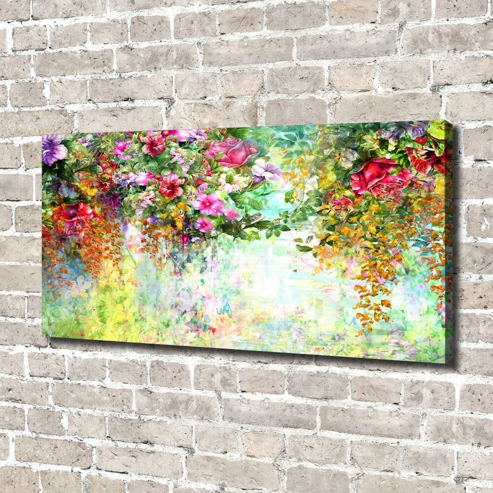 Tableau toile imprimée Fleurs multicolores