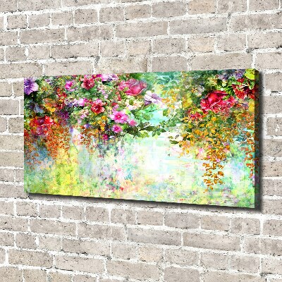 Tableau toile imprimée Fleurs multicolores