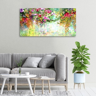 Tableau toile imprimée Fleurs multicolores