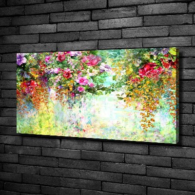 Tableau toile imprimée Fleurs multicolores