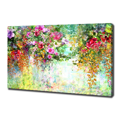 Tableau toile imprimée Fleurs multicolores