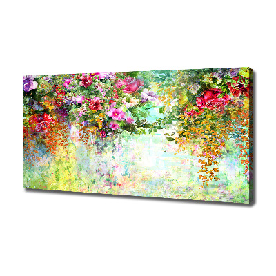 Tableau toile imprimée Fleurs multicolores