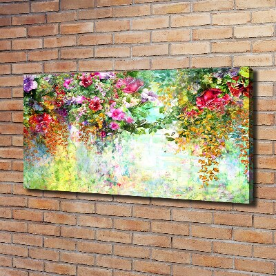 Tableau toile imprimée Fleurs multicolores