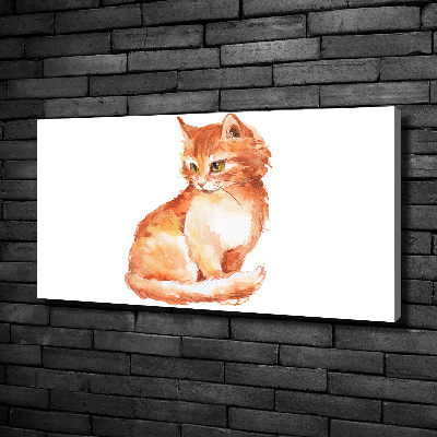 Tableau imprimé sur toile Chat rouge