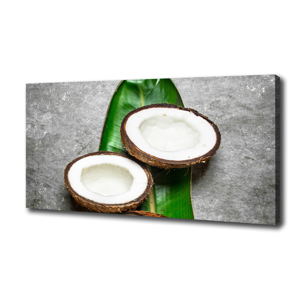 Tableau sur toile Moitié de noix de coco