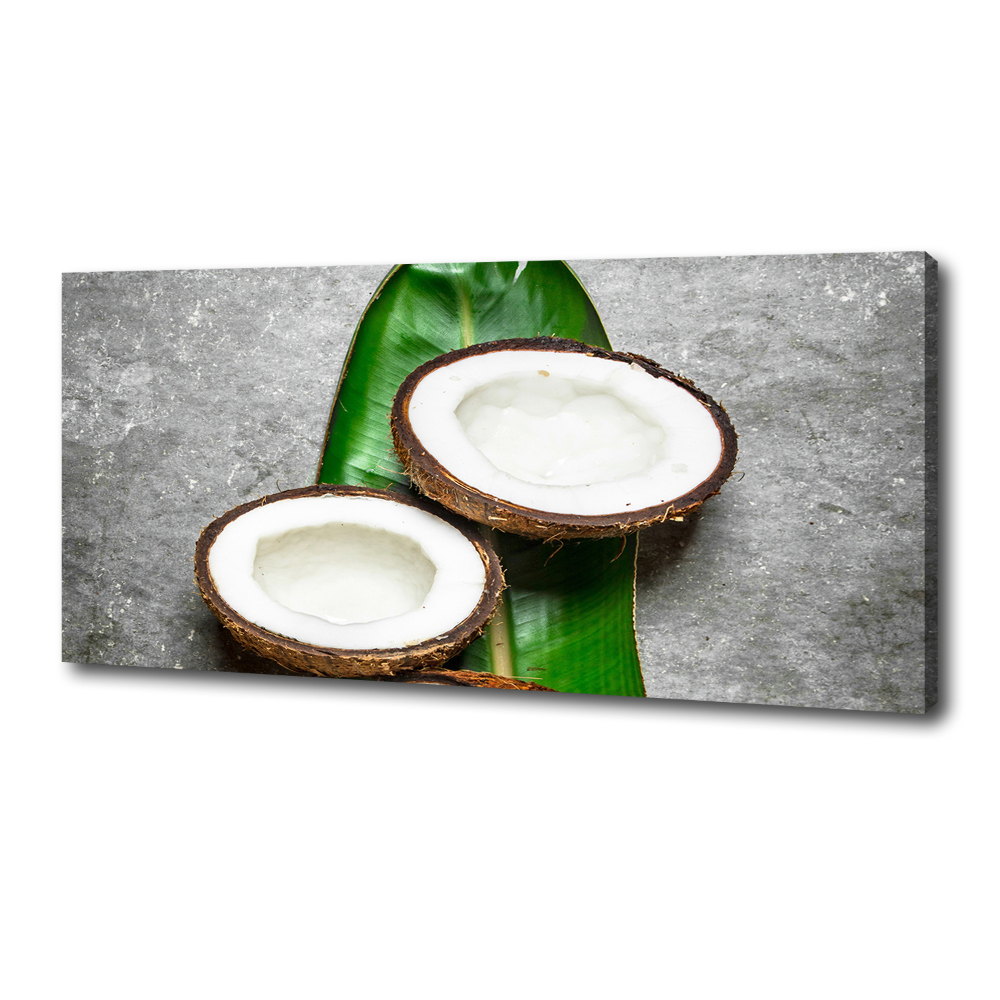 Tableau sur toile Moitié de noix de coco