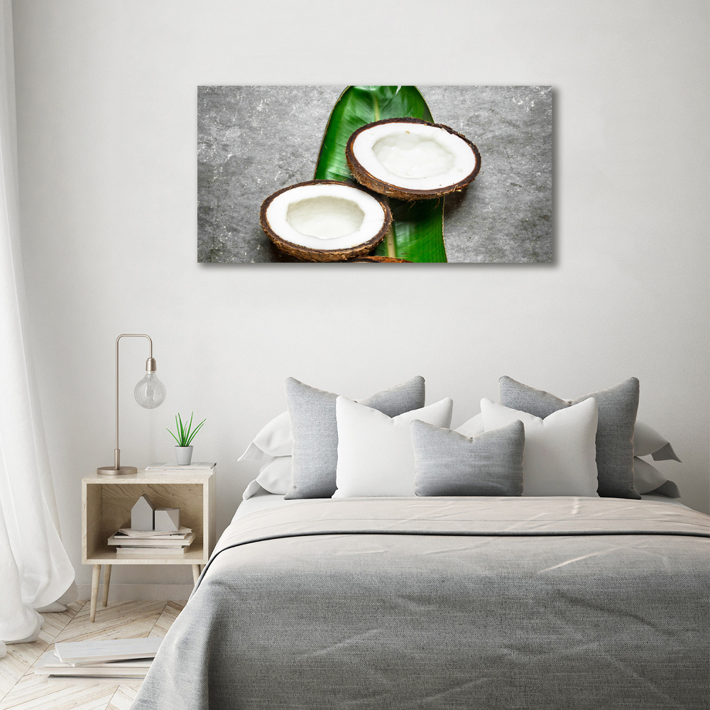 Tableau sur toile Moitié de noix de coco