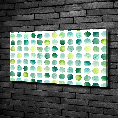 Tableau sur toile Points verts