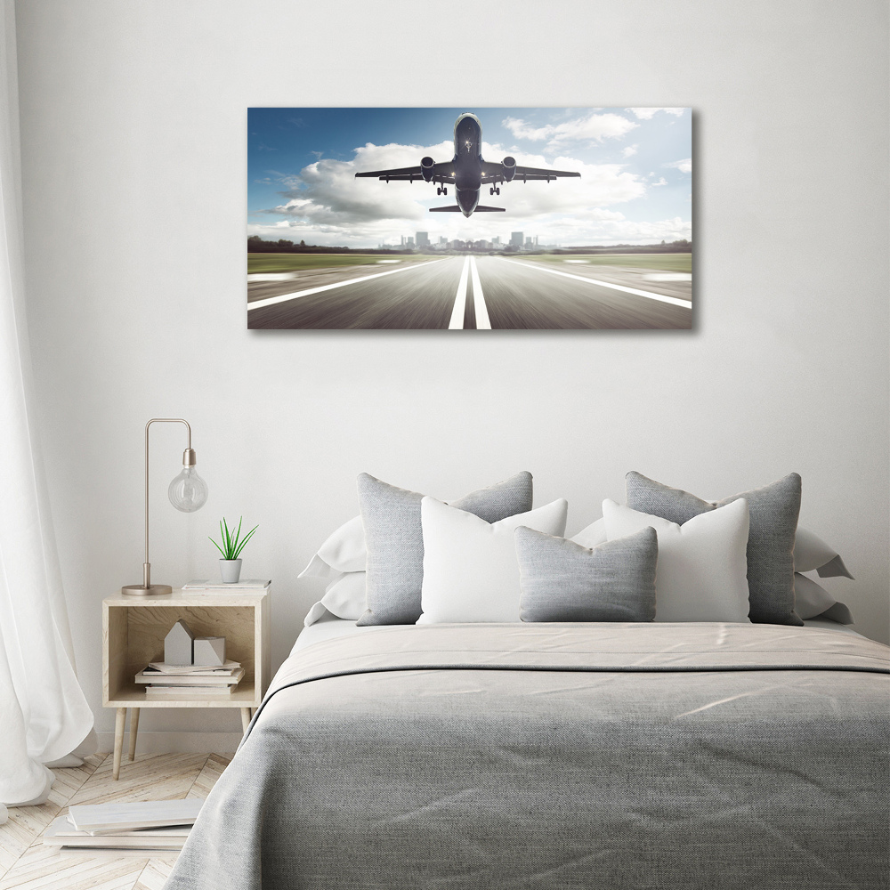 Tableau imprimé sur toile Avion au décollage