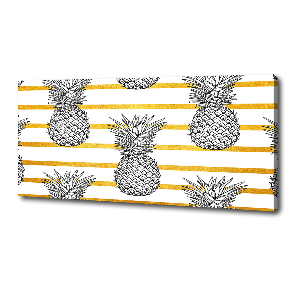 Tableau mural sur toile Ananas rayés