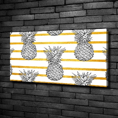 Tableau mural sur toile Ananas rayés