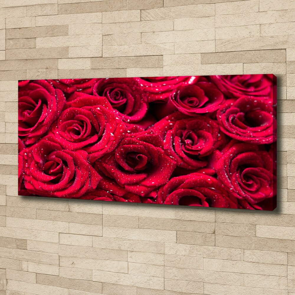 Tableau photo sur toile Gouttes sur roses