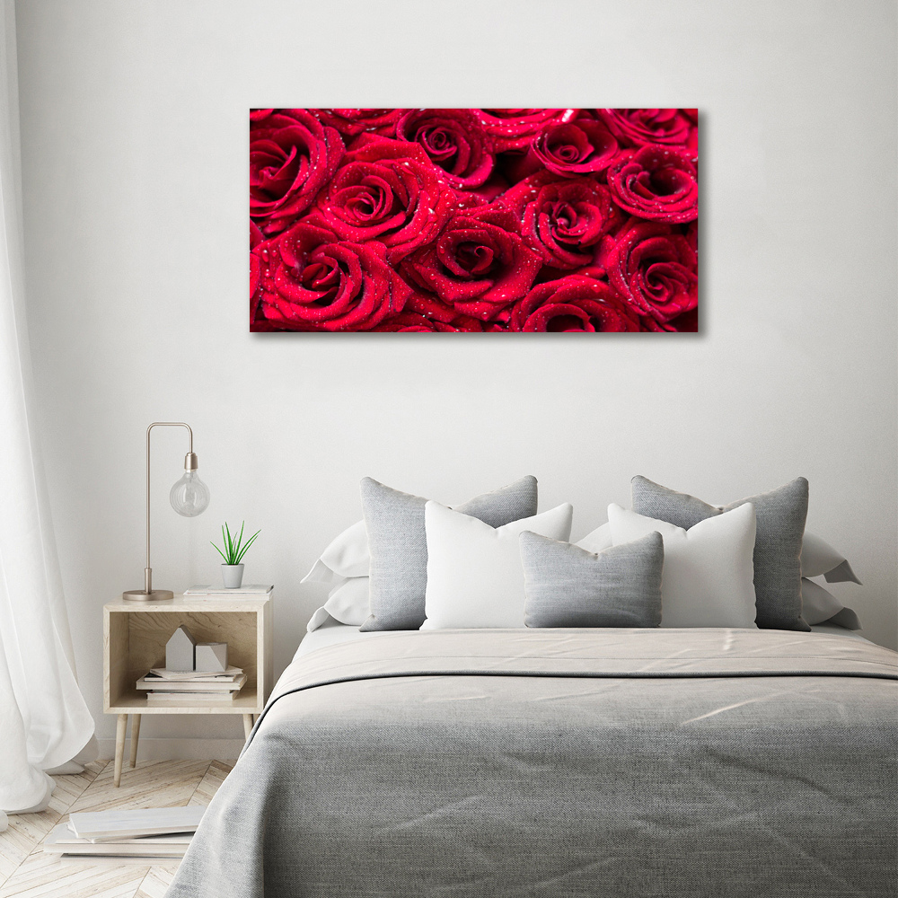 Tableau photo sur toile Gouttes sur roses