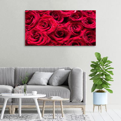 Tableau photo sur toile Gouttes sur roses