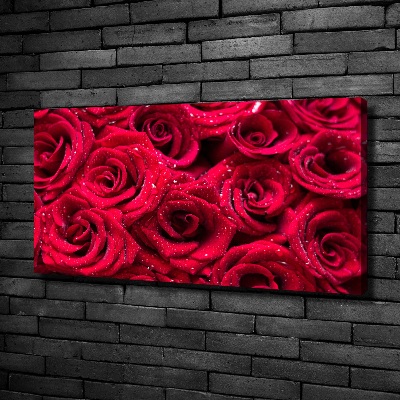 Tableau photo sur toile Gouttes sur roses