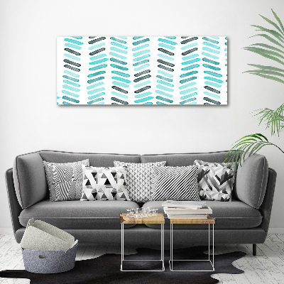 Tableau mural sur toile Chevrons bleus