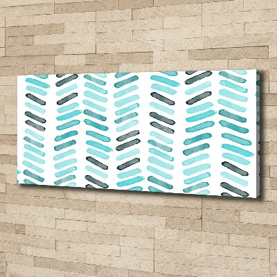 Tableau mural sur toile Chevrons bleus