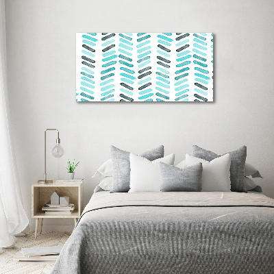 Tableau mural sur toile Chevrons bleus